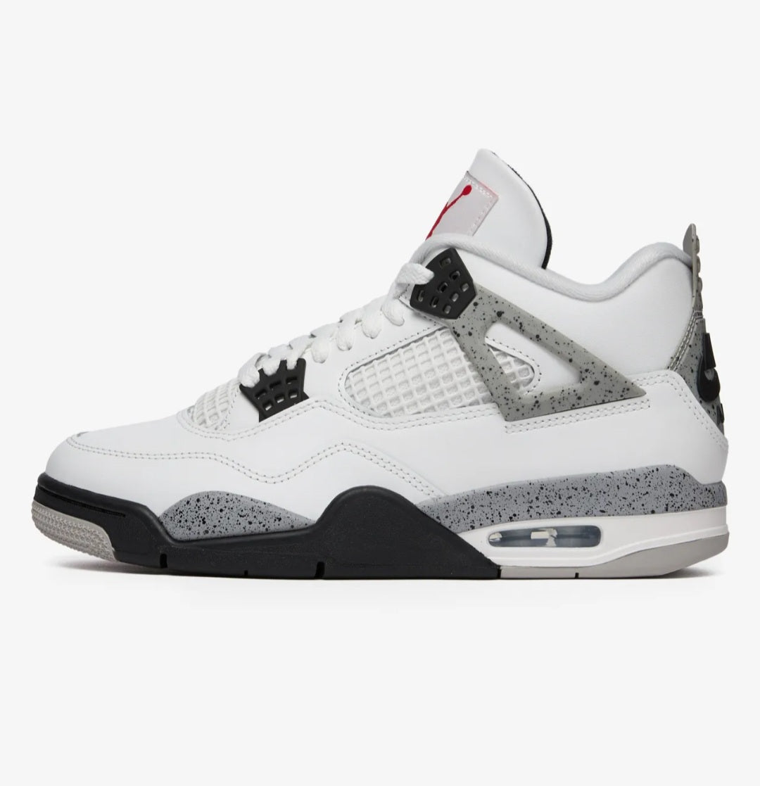 Air Jordan 4 Retro "White Cement" speckled sneakers
