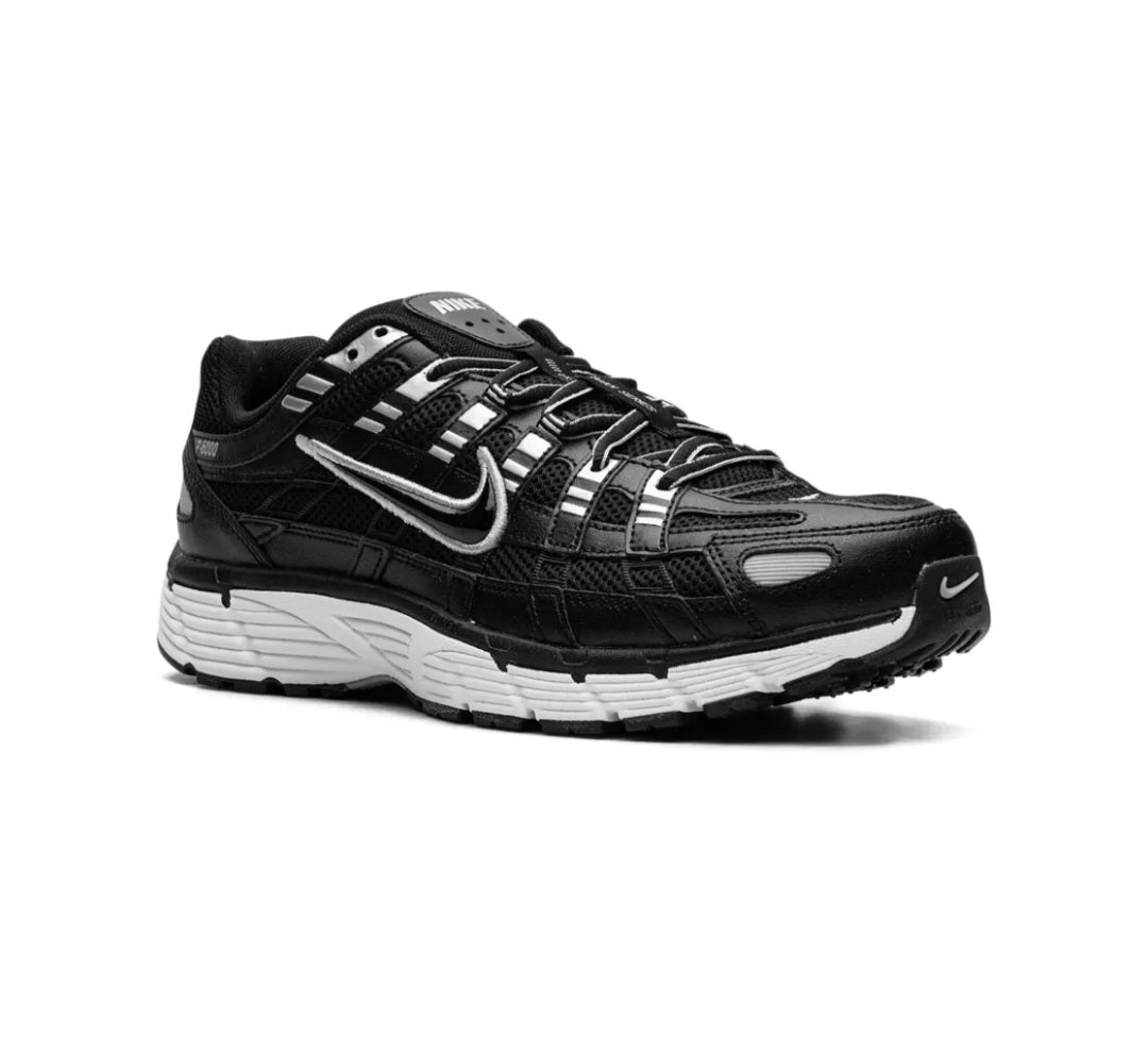 P6000B"LACK/WHITE/METALLIC SILVER"SNEAKERS