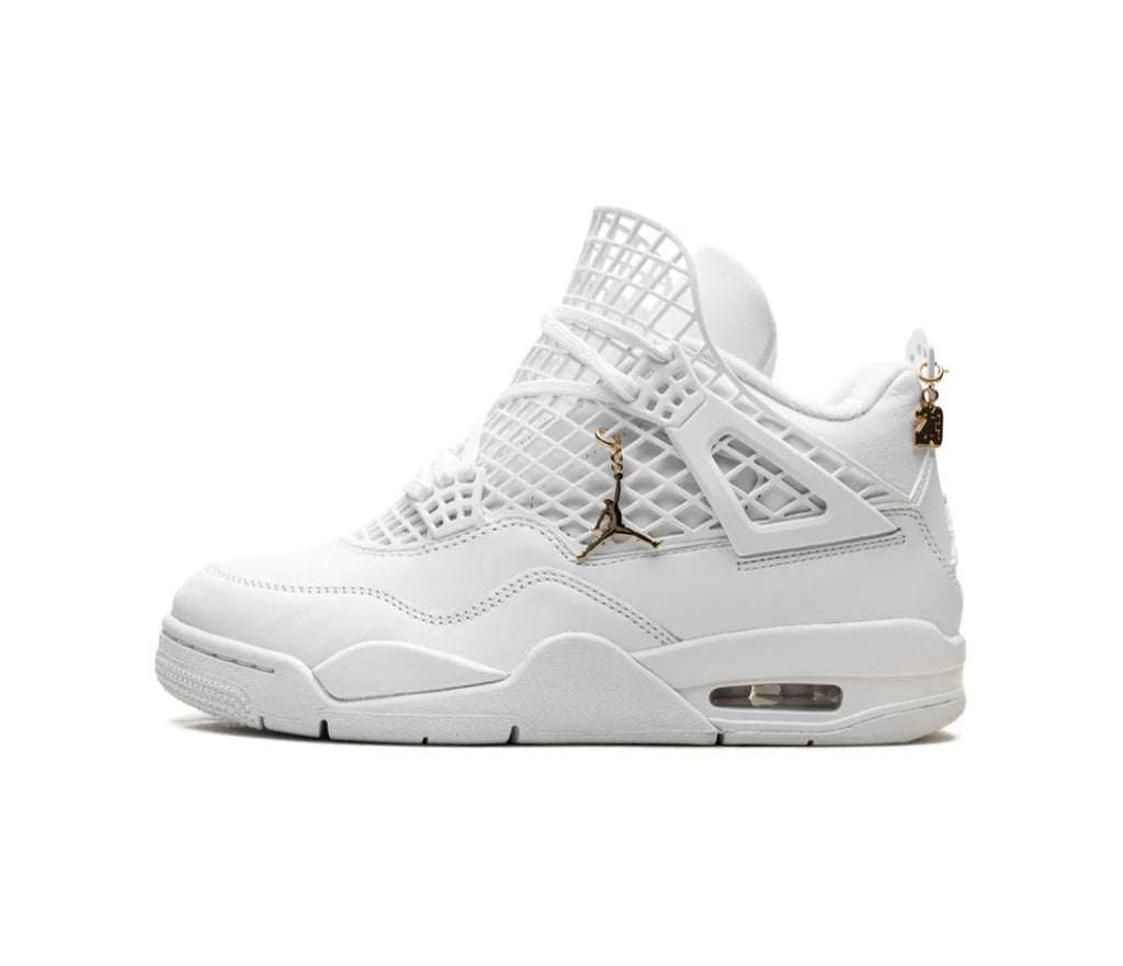 Air Jordan 4 "Net - White/Metallic Gold/Phantom" sneakers