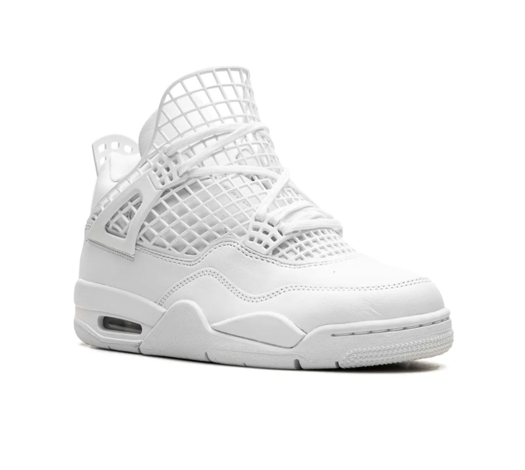Air Jordan 4 "Net - White/Metallic Gold/Phantom" sneakers