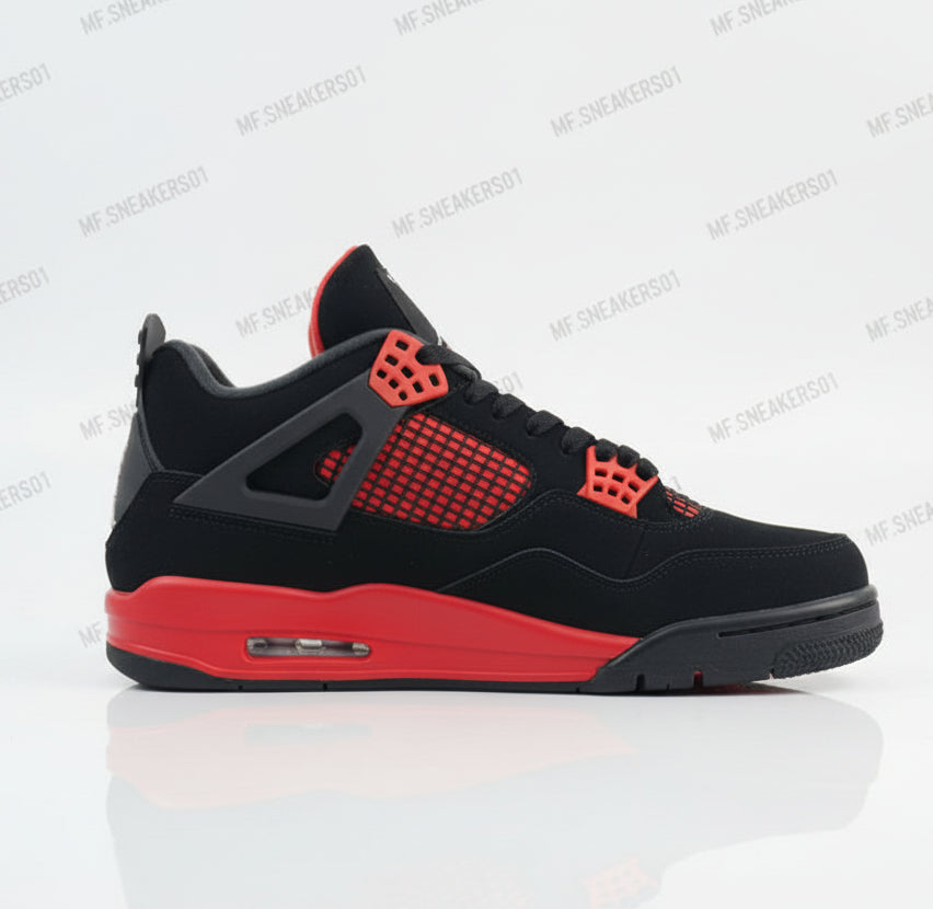 AIR JORDAN 4 RETRO, RED THUNDER, SNEAKERS