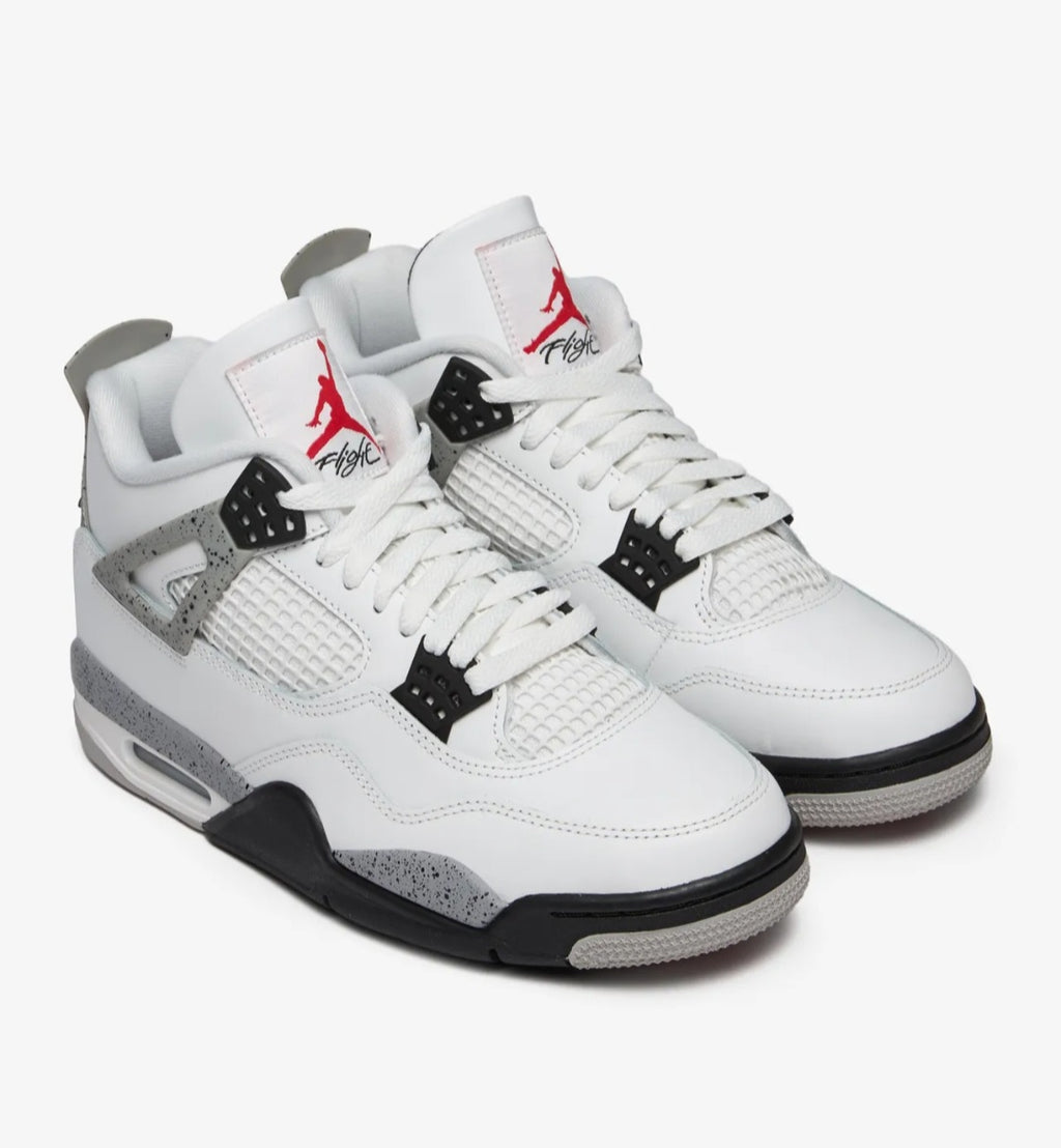 Air Jordan 4 Retro "White Cement" speckled sneakers