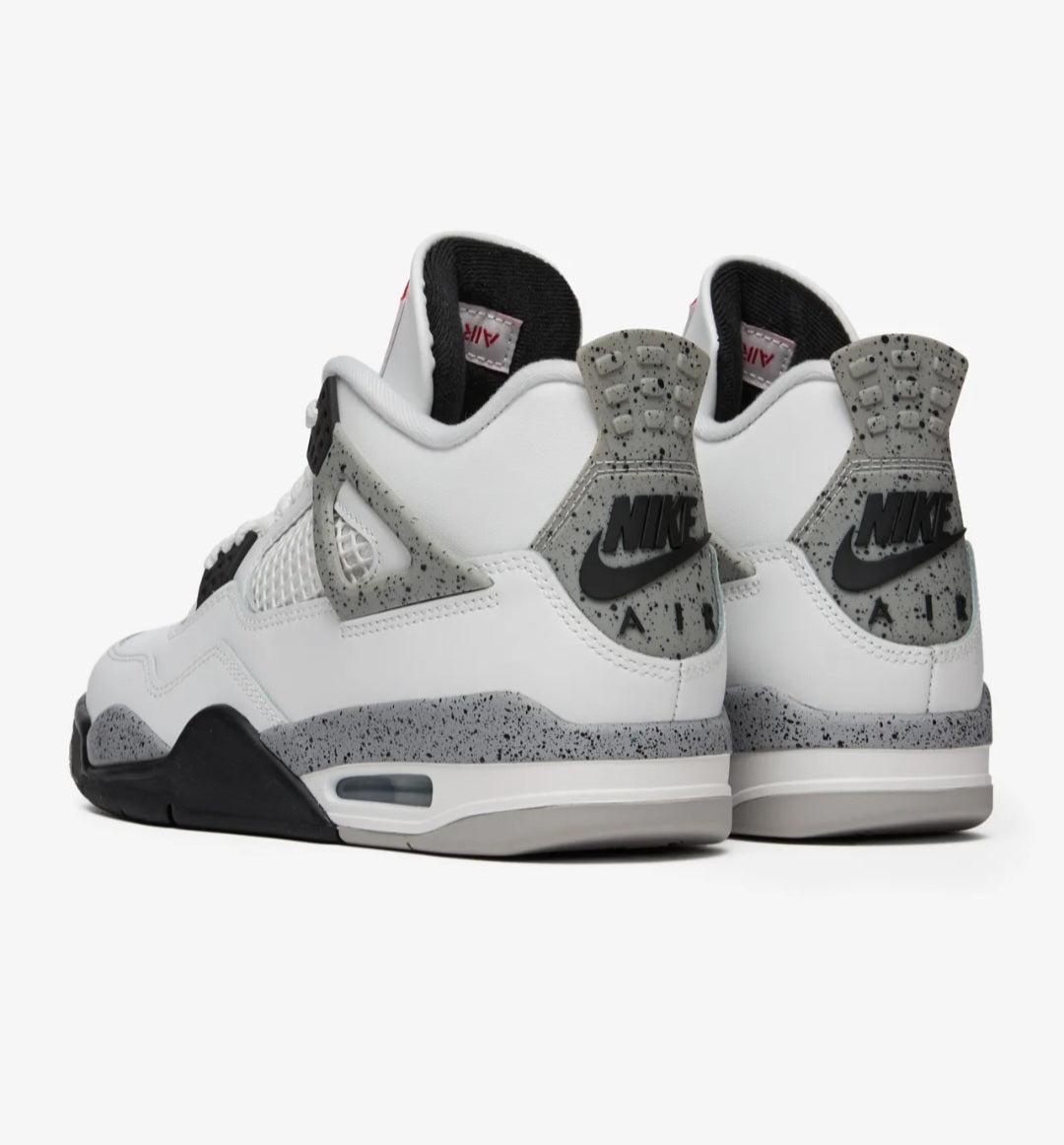 Air Jordan 4 Retro "White Cement" speckled sneakers