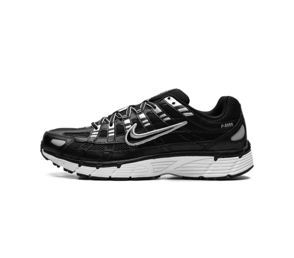 P6000B"LACK/WHITE/METALLIC SILVER"SNEAKERS